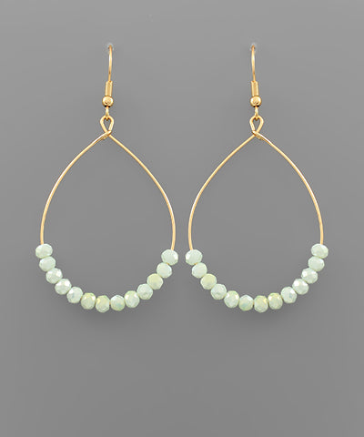Teardrop Glass Bead Earrings