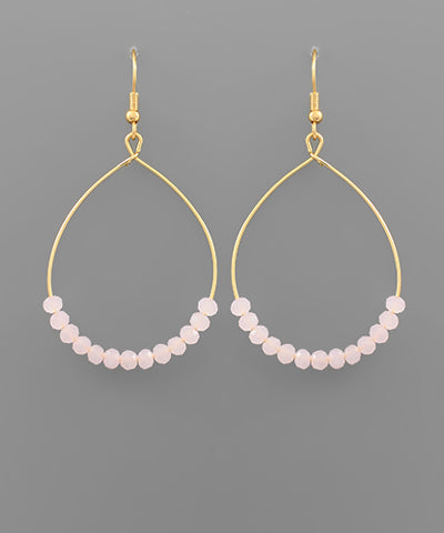 Teardrop Glass Bead Earrings