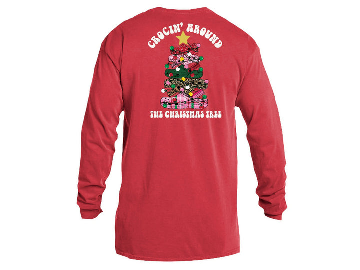 Kids Crocin' Around the Christmas Tree Long Sleeve T-shirt