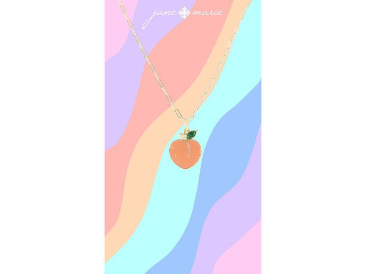 Girls Enamel Peach Necklace