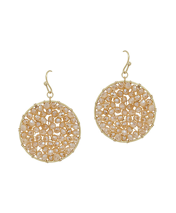 Round Glass Wired Earring