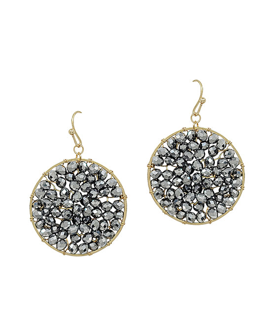 Round Glass Wired Earring