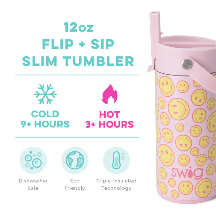 Oh Happy Day Flip & Sip Slim Tumbler