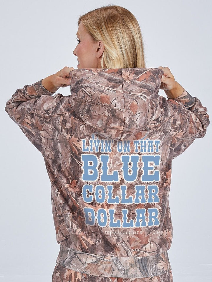Livin on the Blue Collar Dollar Sweatshirt| Simply Southern