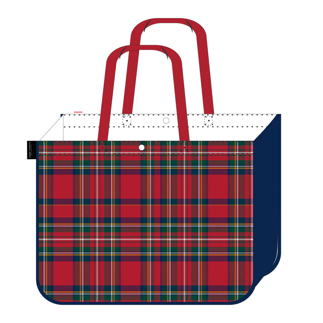 Jumbo Red Plaid Simply Southern Eco Bag