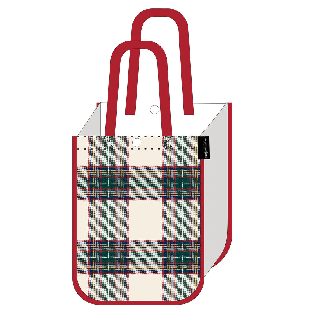 White Plaid Simply Southern Medium Eco Bag