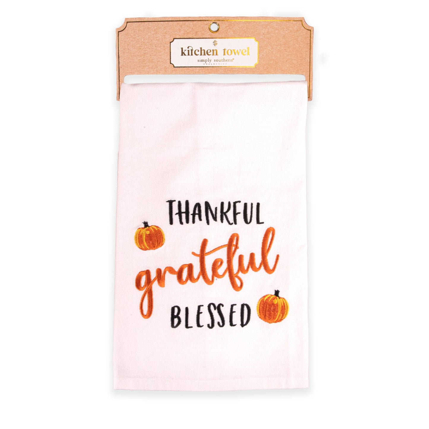 Thankful, Grateful, Blessed Kitchen Towel