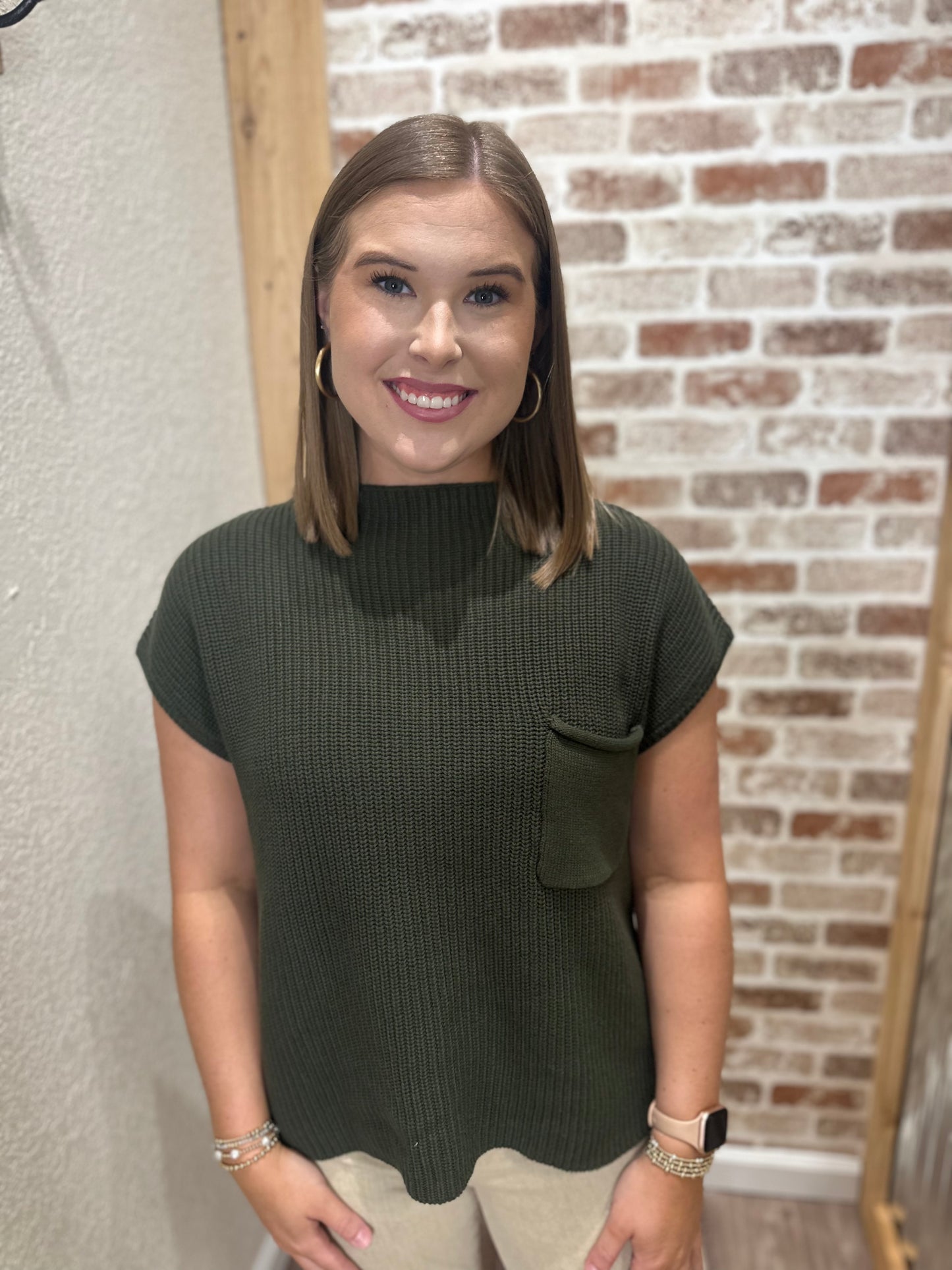 Maddie Mock Neck Sweater Top