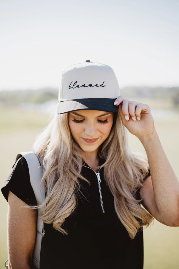 Blessed Two-Toned Vintage Hat