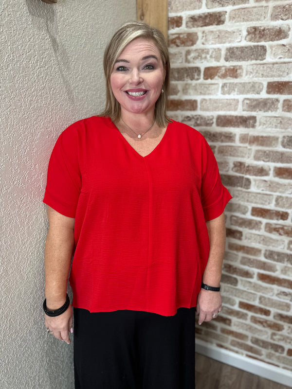 Sutton Woven Airflow Top| Curvy