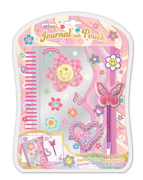 Journal with Pouch, Groovy Flower