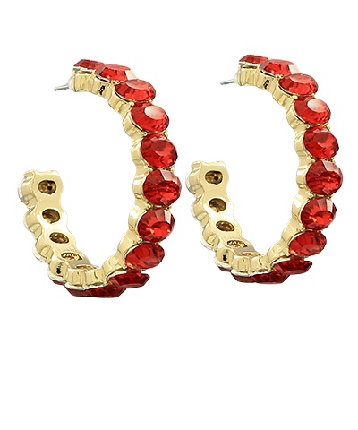 Faye Red Hoops