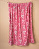 Hannah Bow Throw Blanket| Pink