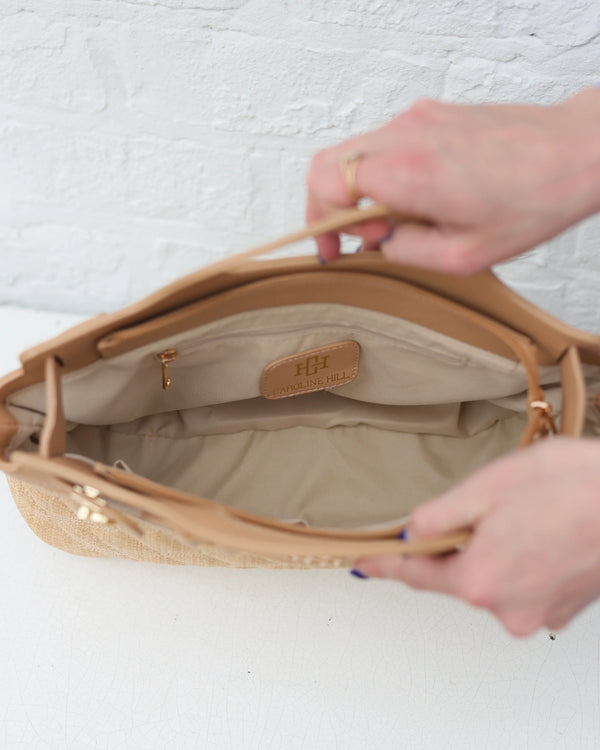 Savannah Handbag|Woven Tan