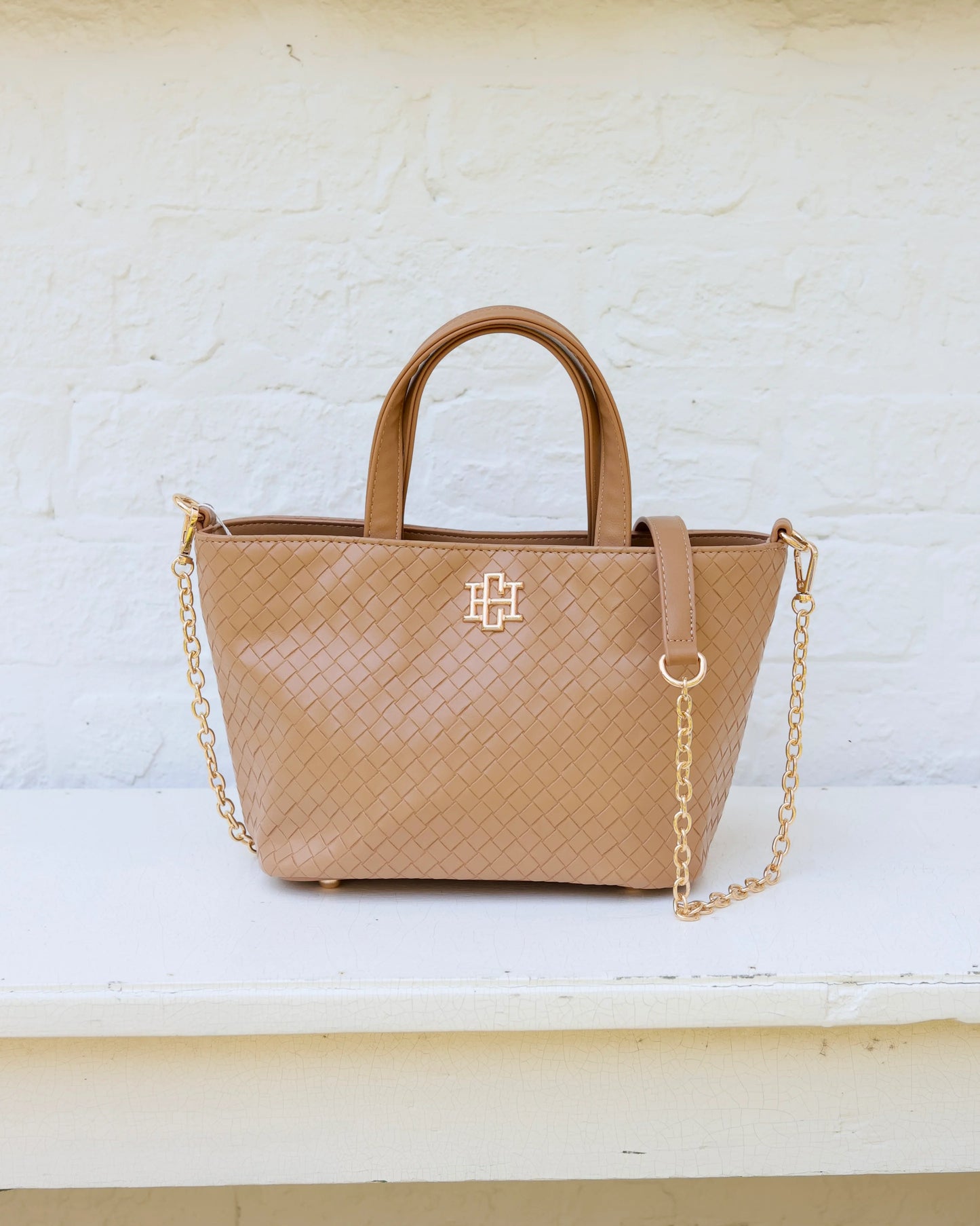 Maren Mini Tote|Woven Tan