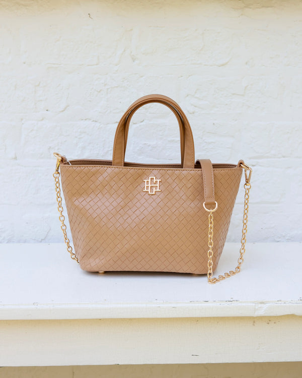 Maren Mini Tote|Woven Tan