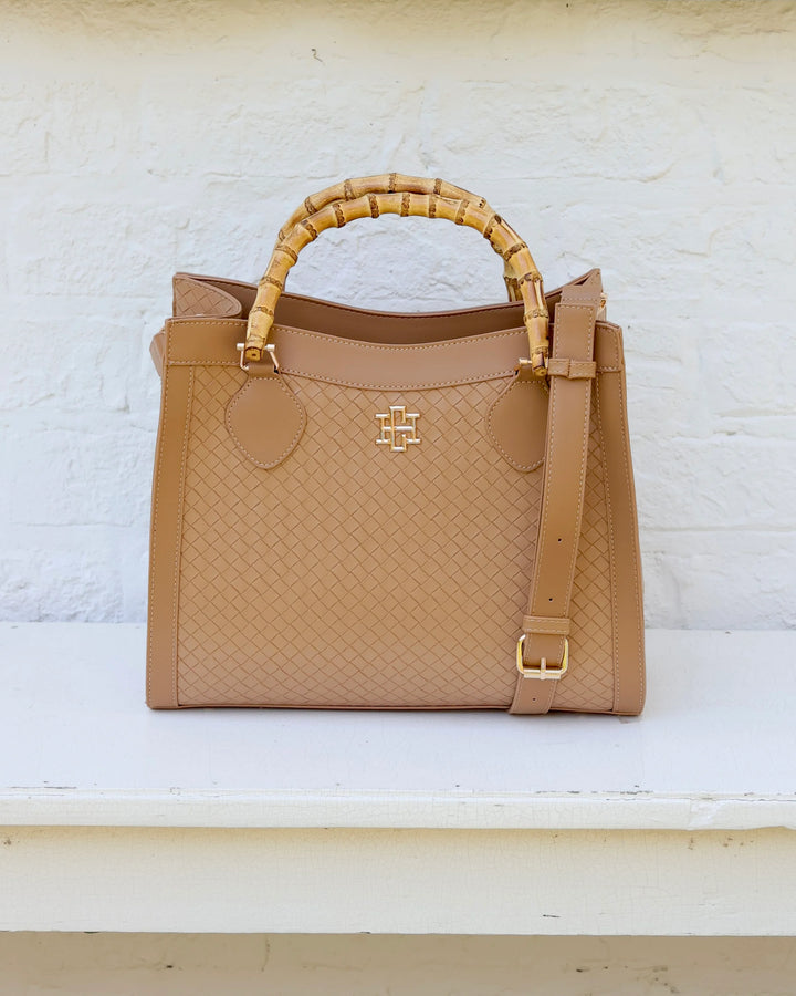 Palmer Tote|Woven Tan