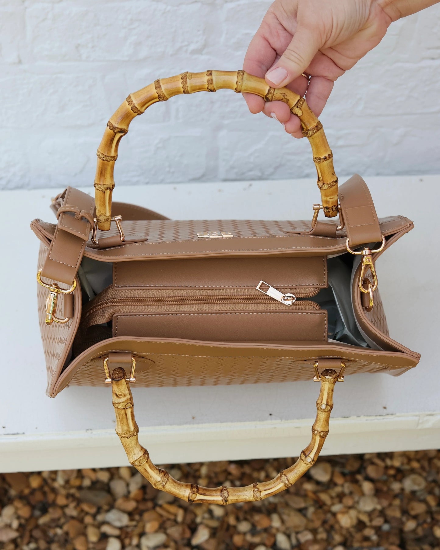 Palmer Tote|Woven Tan