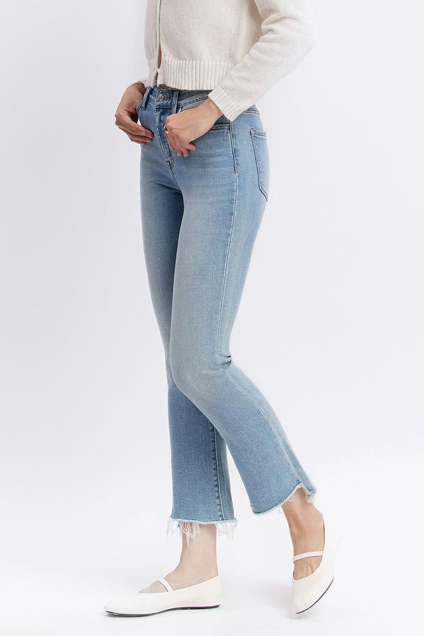 Striving High Rise Crop Flare Jeans| Vervet