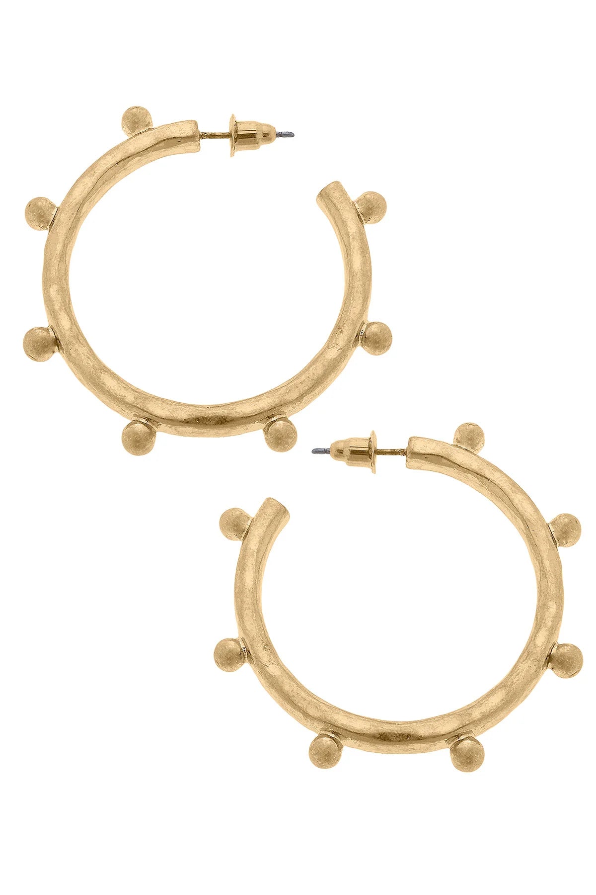 Jill Studded Metal Hoop Earring