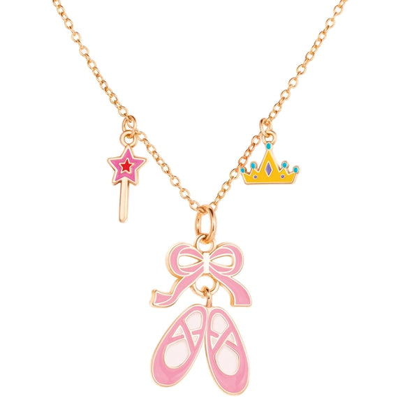 Charming Whimsy Necklace & Earring Gift Set- Ballet Shoes