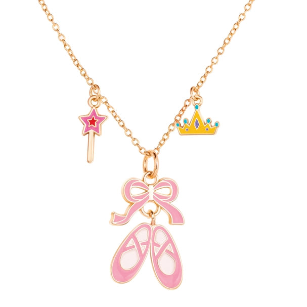 Charming Whimsy Necklace & Earring Gift Set- Ballet Shoes
