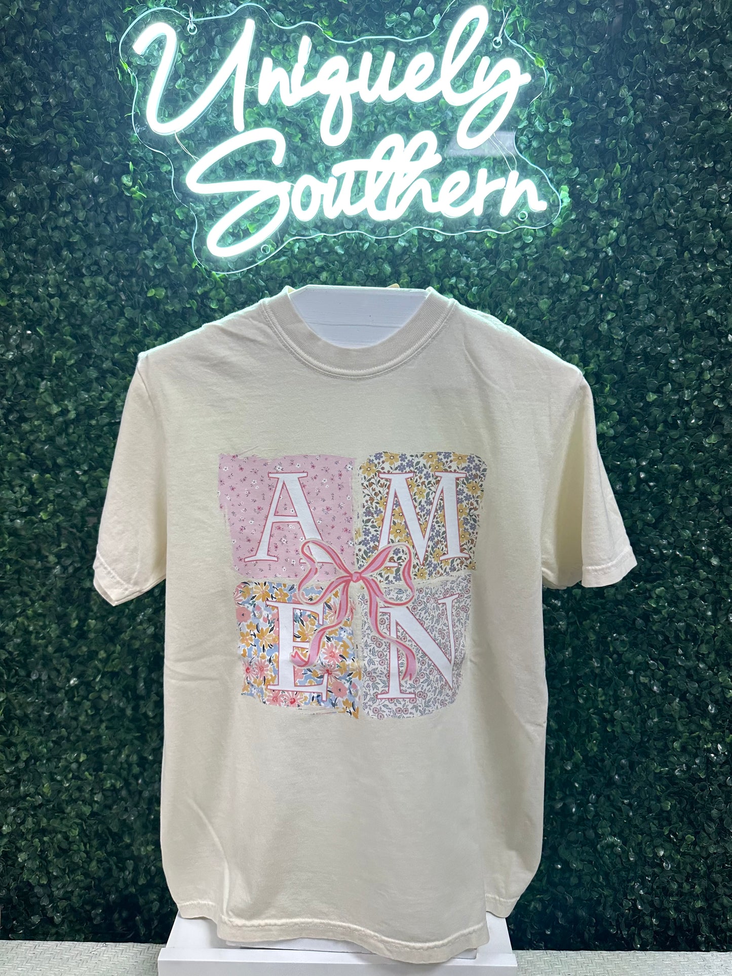 Amen Patch Square Bow | Ivory