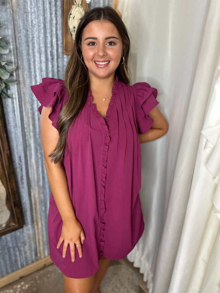 PRETTY IN PLUM DRESS