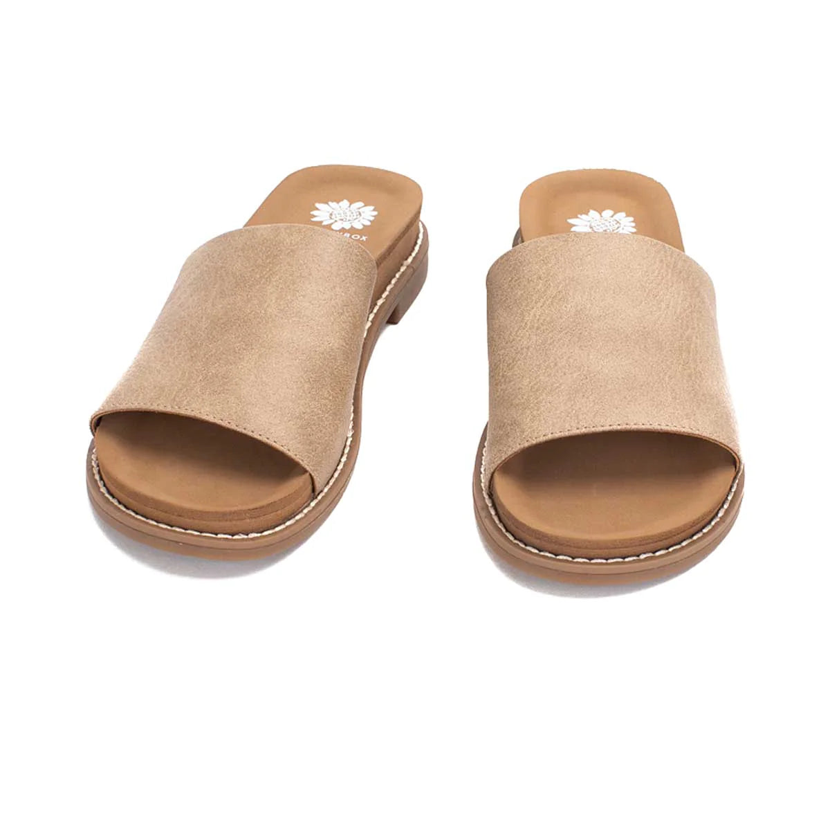 Kalo Slide Sandals - Taupe