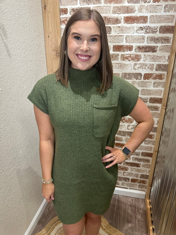 Ronnie Mock Neck Sweater Dress