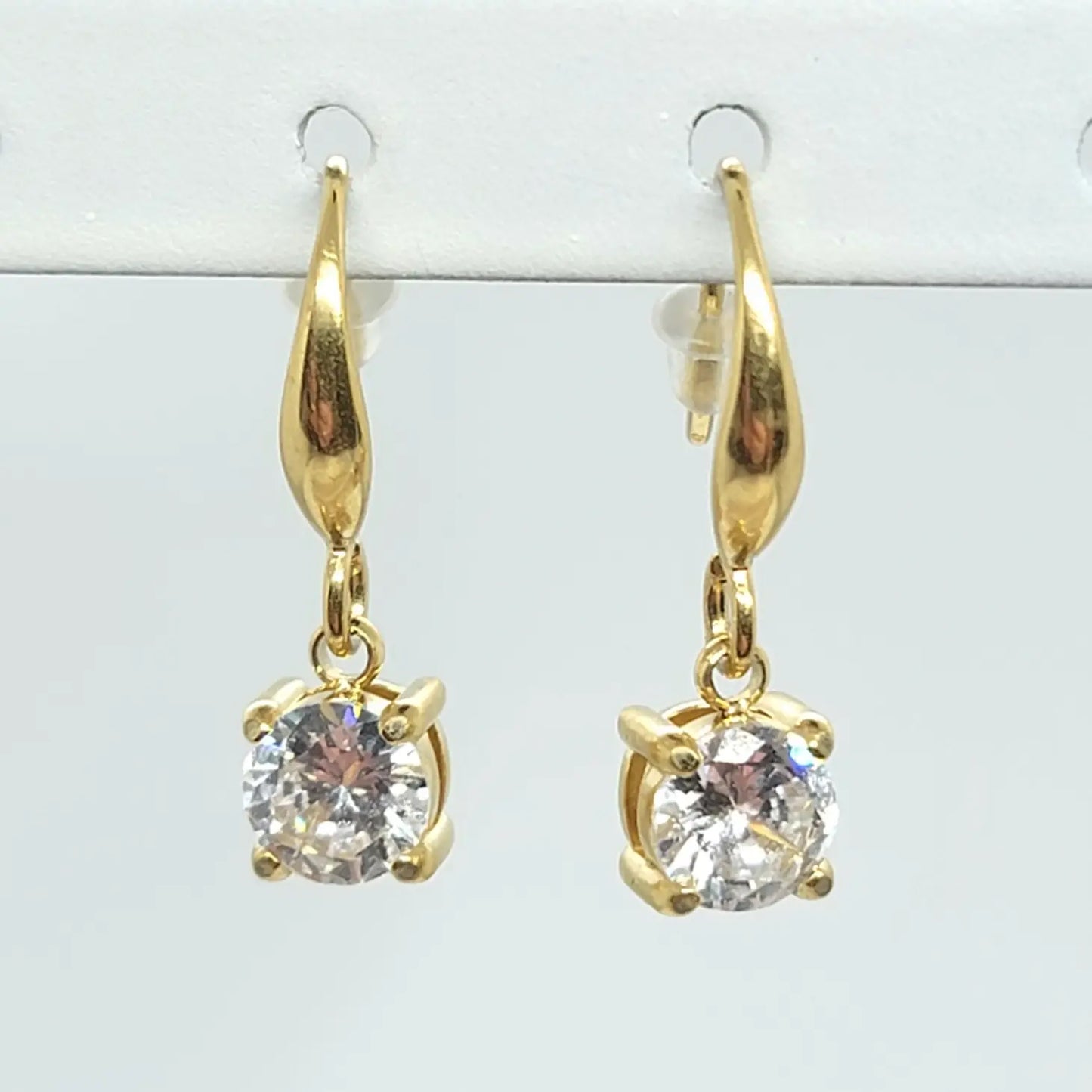 Single Crystal Dangle Earrings