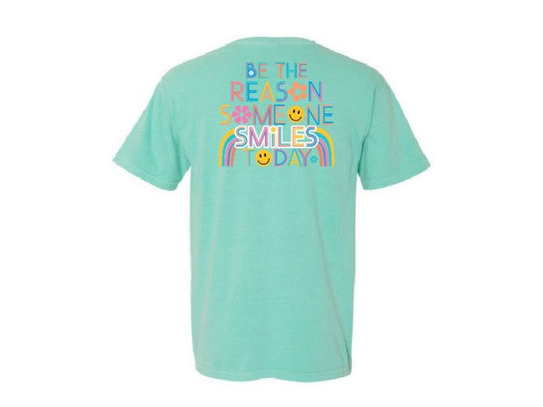 Kids Be The Reason Someone Smiles Today Chalky Mint Crew Neck T-Shirt