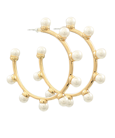Quinn Pearl Hoops