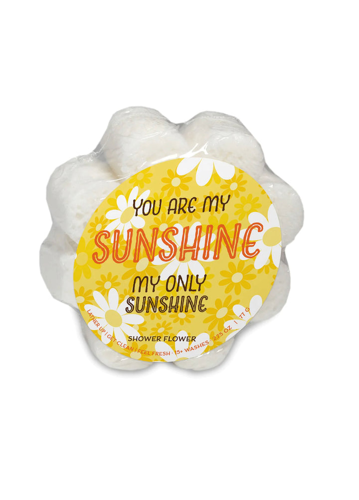 Caren shower sponge- You are My Sunshine Shower Sponge White