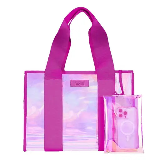 Carry All Iridescent Tote - Pink