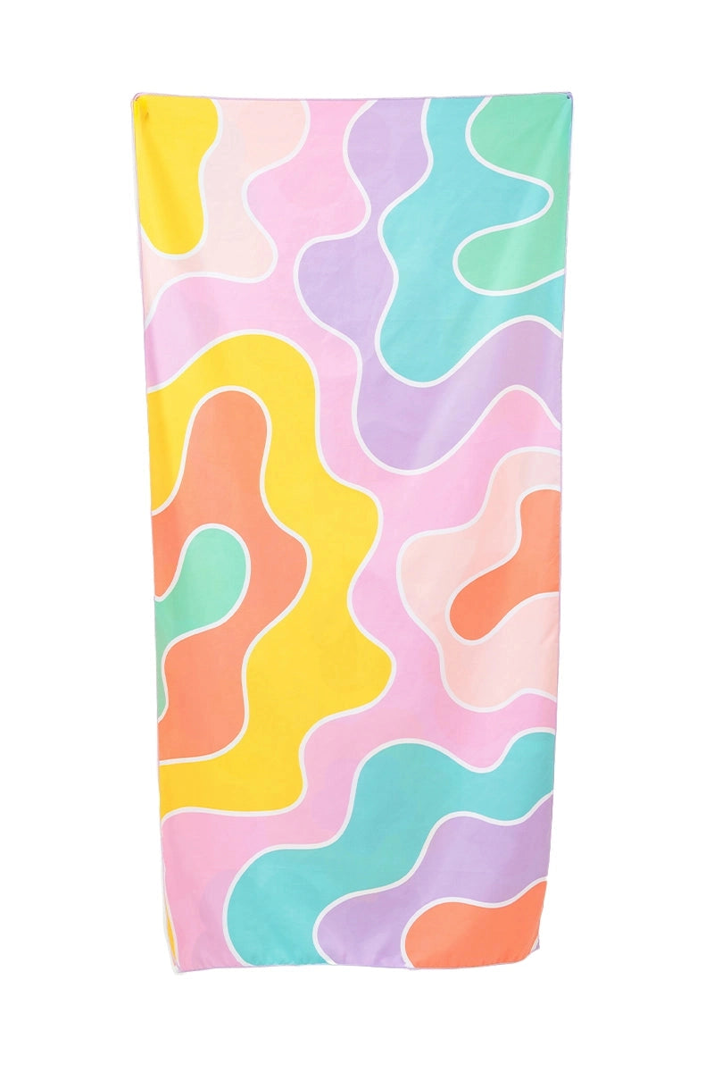 Groovy Flower Microfiber Reversible Beach Towel