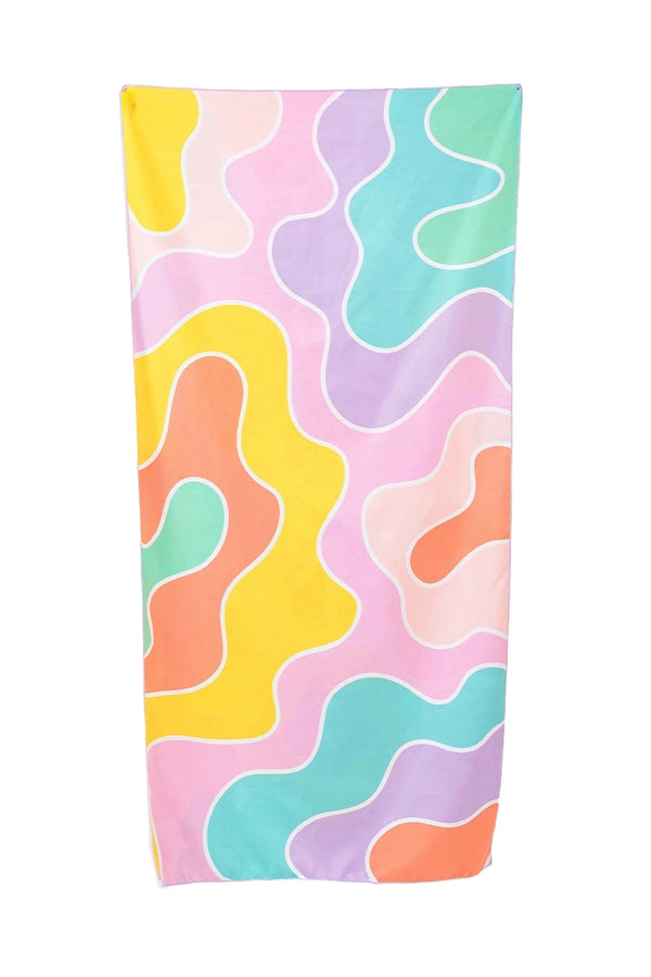 Groovy Flower Microfiber Reversible Beach Towel