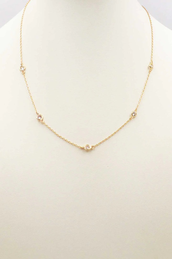 Gold Small Glass Necklace