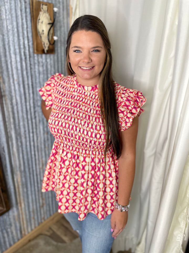 The Retro Girl Top - Pink