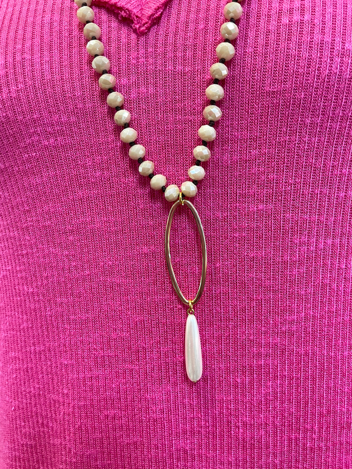 Pearl Drop Beaded Necklace