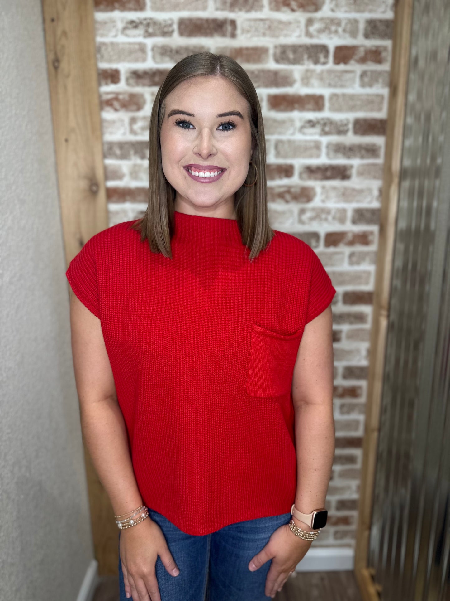 Maddie Mock Neck Sweater Top