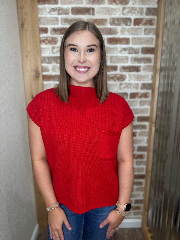 Maddie Mock Neck Sweater Top