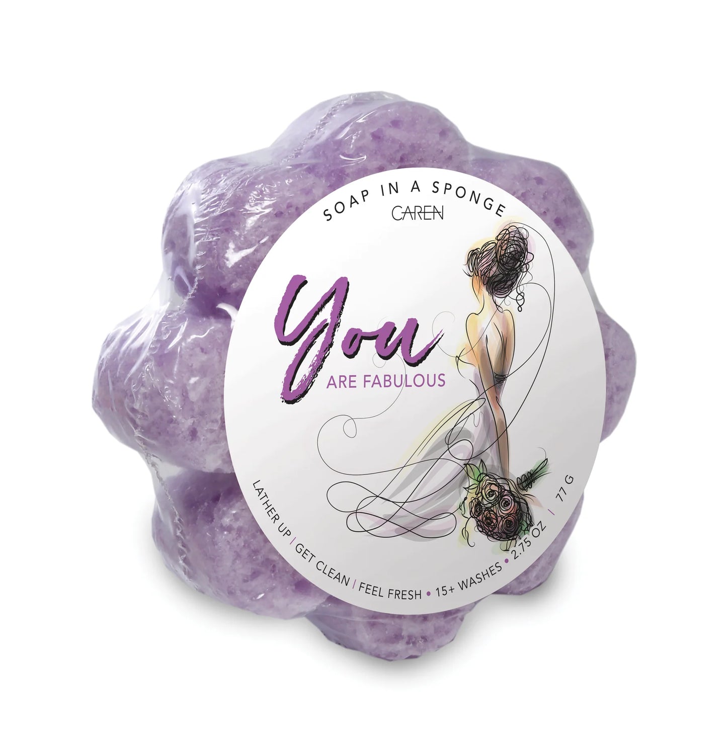 Caren Original Shower Sponge - YOU are the Fabulous