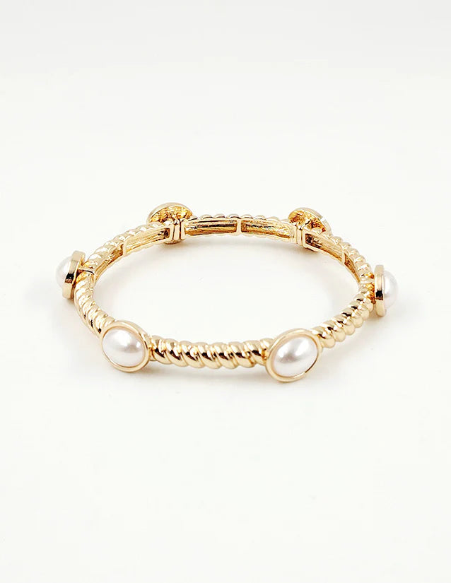 Pearl Ribbed Texture Bracelet