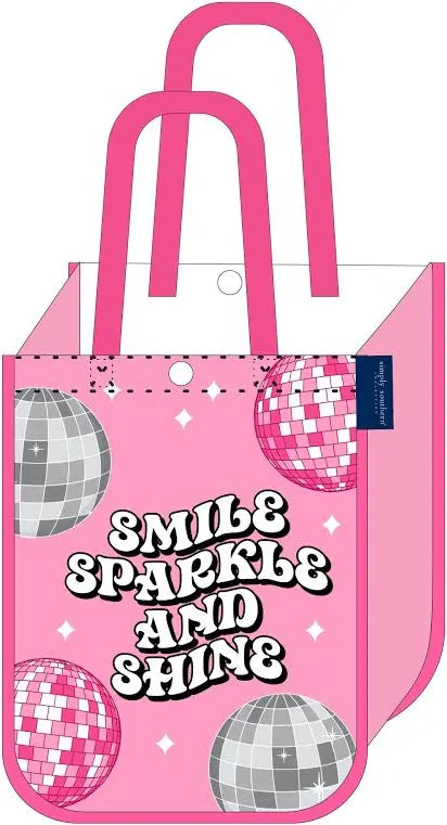 MEDIUM SIMPLY SOUTHERN ECO BAG - DISCO SMILE SPARKLE AND SHINE