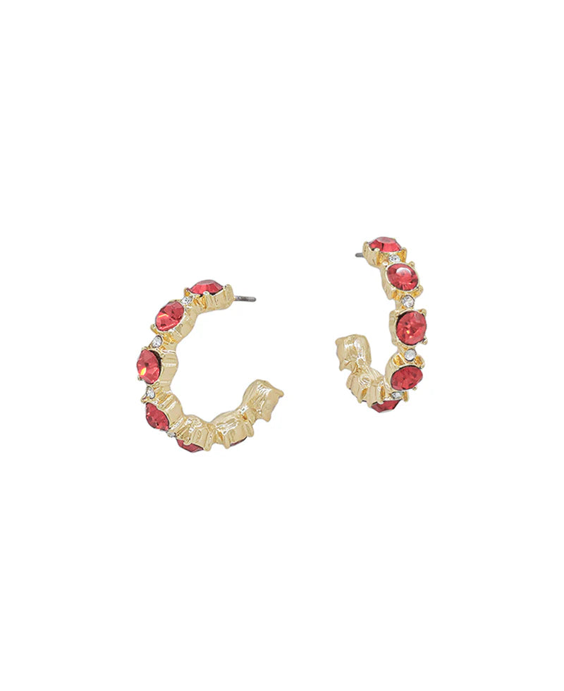 Alana Crystal Hoop Earrings