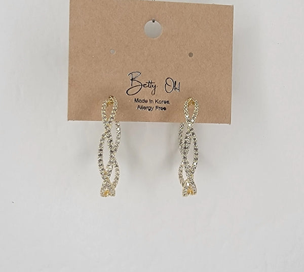 Kora Twisted Diamond Hoops