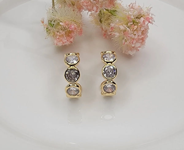 Alessandra Diamond Hoop Earrings