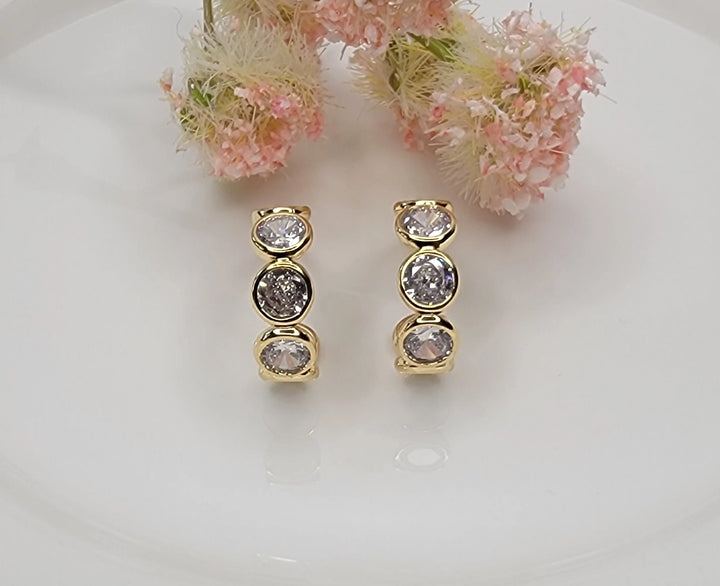 Alessandra Diamond Hoop Earrings