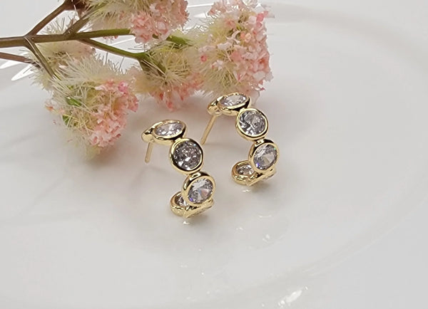 Alessandra Diamond Hoop Earrings